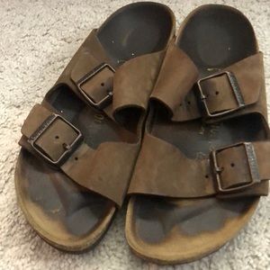 Classic dark brown leather Birkenstock’s